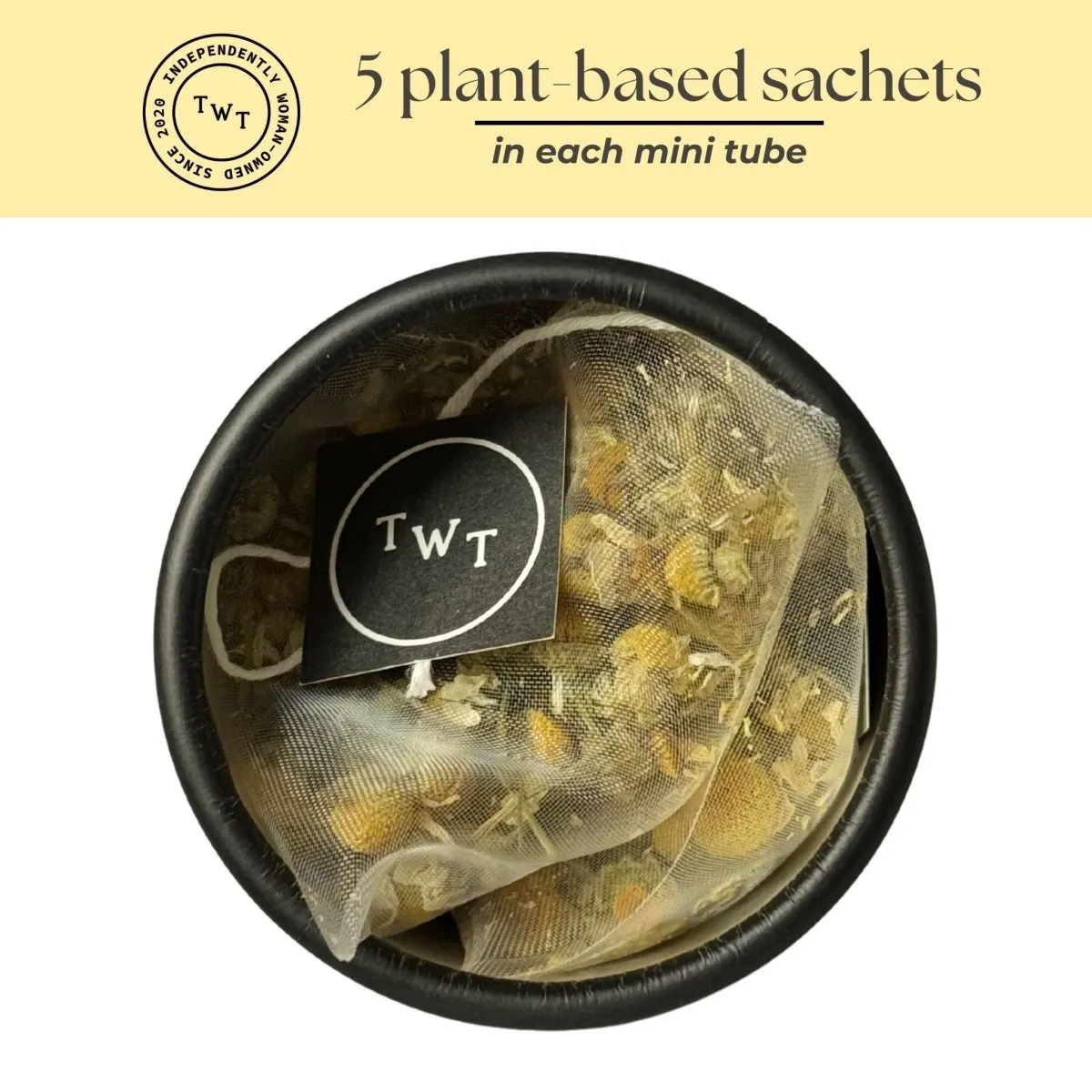 Tea with Tae Chamomile urtete tube 5 breve blomst