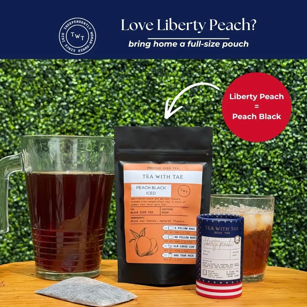 Tea with Tae Liberty Peach mini tube iste 5 breve fersken