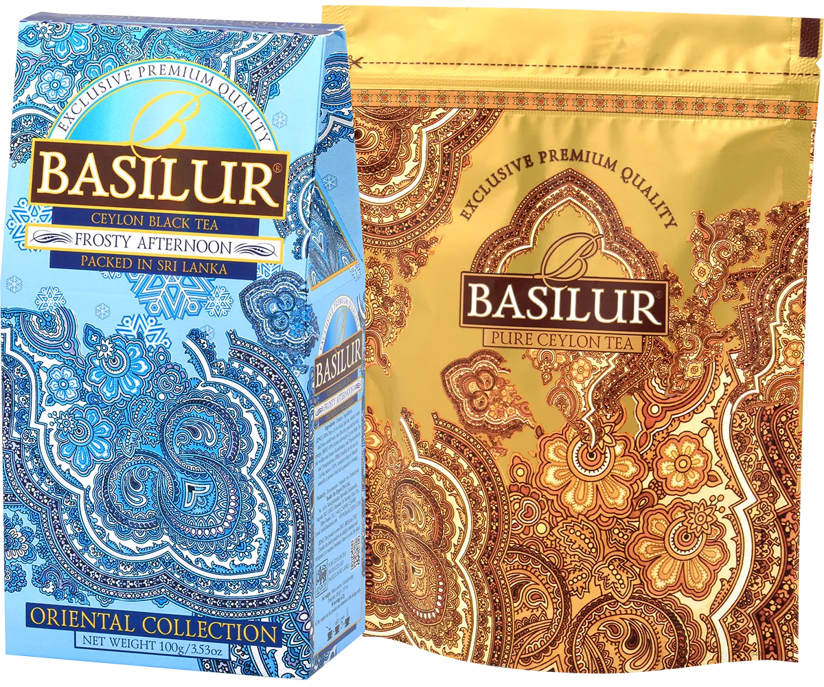 Basilur Frosty Afternoon sort te 100g kornblomst