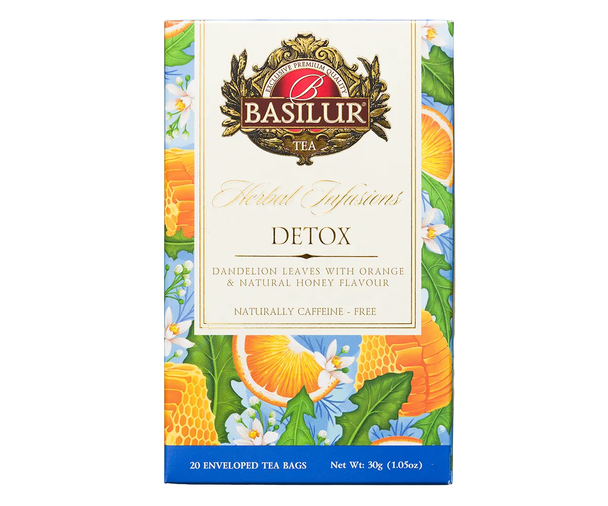 Basilur Herbal Infusions Detox urtete 20 breve med mynte