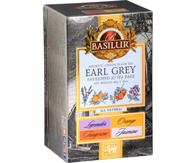 Basilur Earl Grey tebreve 20 stk 4 smagsvarianter