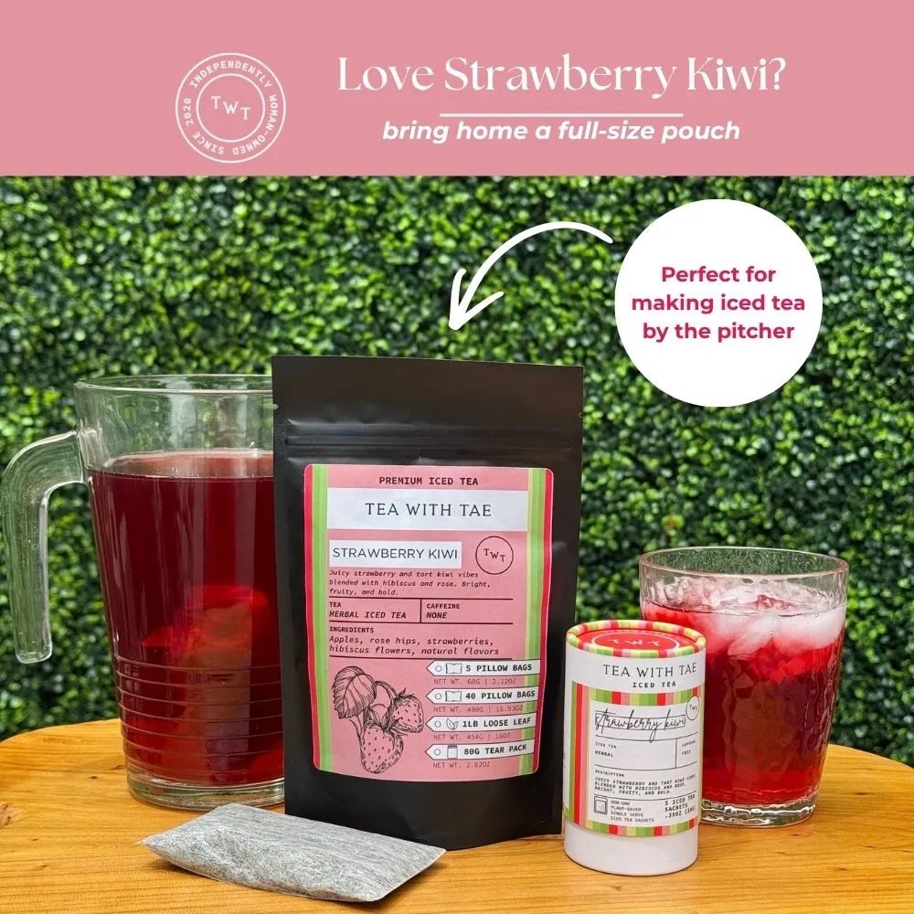 Tea with Tae Strawberry Kiwi iste 5 breve jordbær