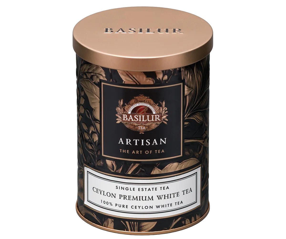 Basilur Ceylon Premium hvid te 25g dåse