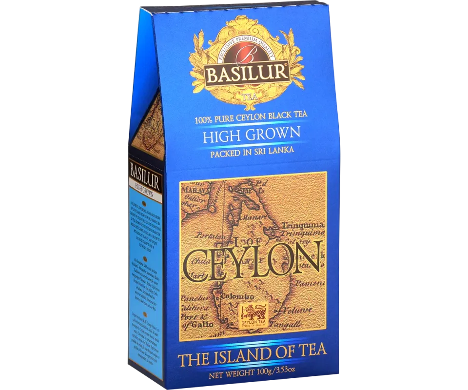 Basilur The Island of Tea High Grown sort te 100g refill ren ceylon