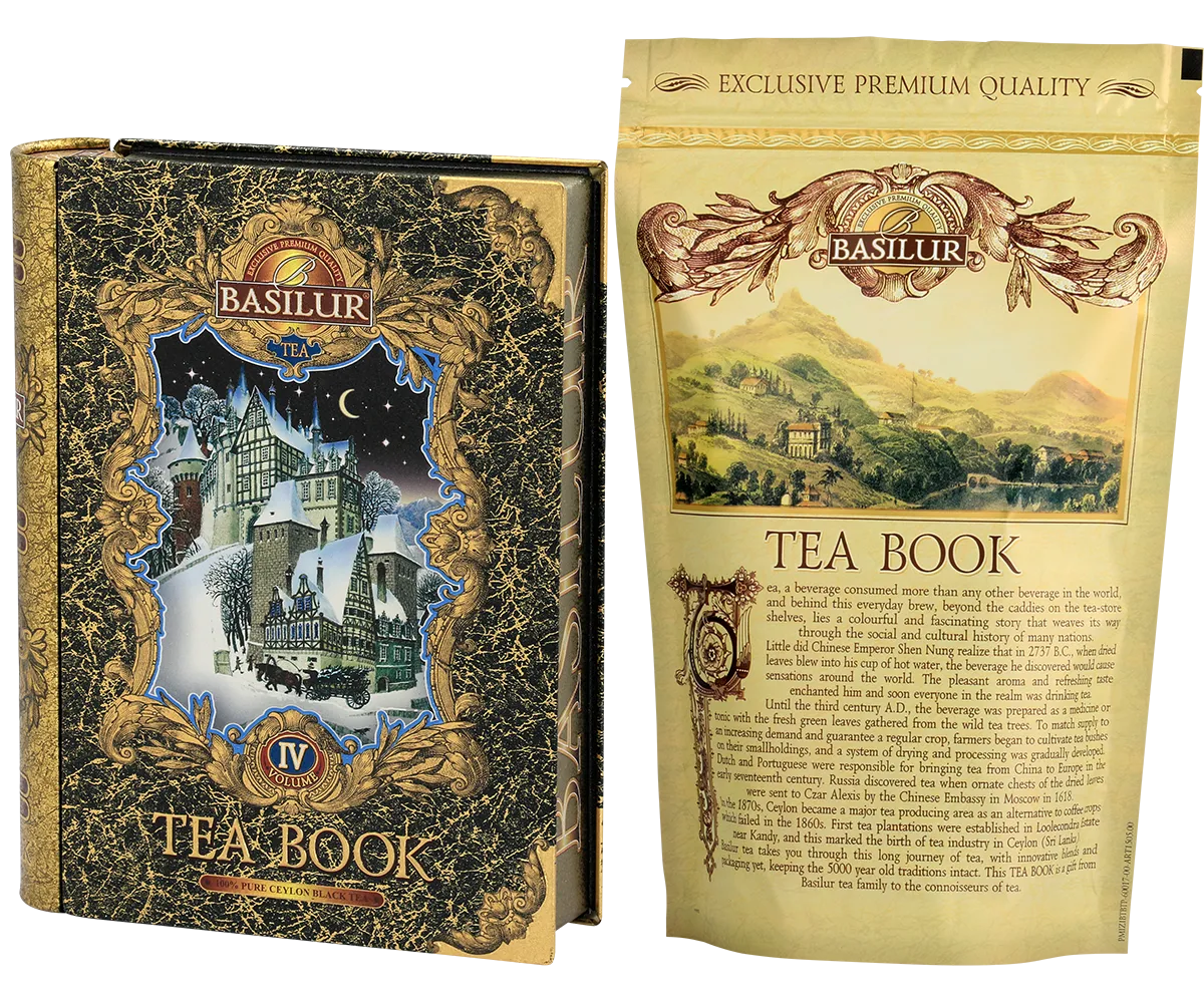 Basilur Tea Book IV Silver Tip sort te 100g tebog