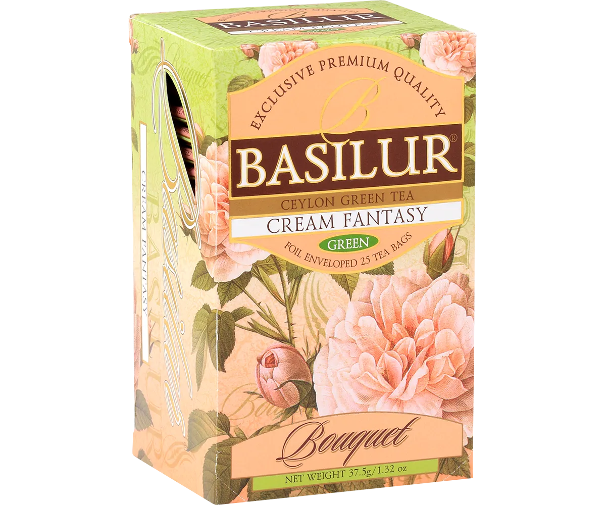 Basilur Cream Fantasy Pure Ceylon grøn te 25 breve bær