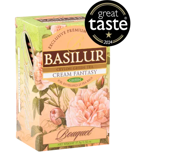 Basilur Cream Fantasy Pure Ceylon grøn te 25 breve bær