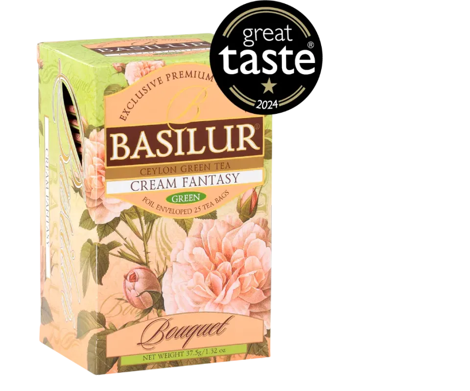 Basilur Cream Fantasy Pure Ceylon grøn te 25 breve bær