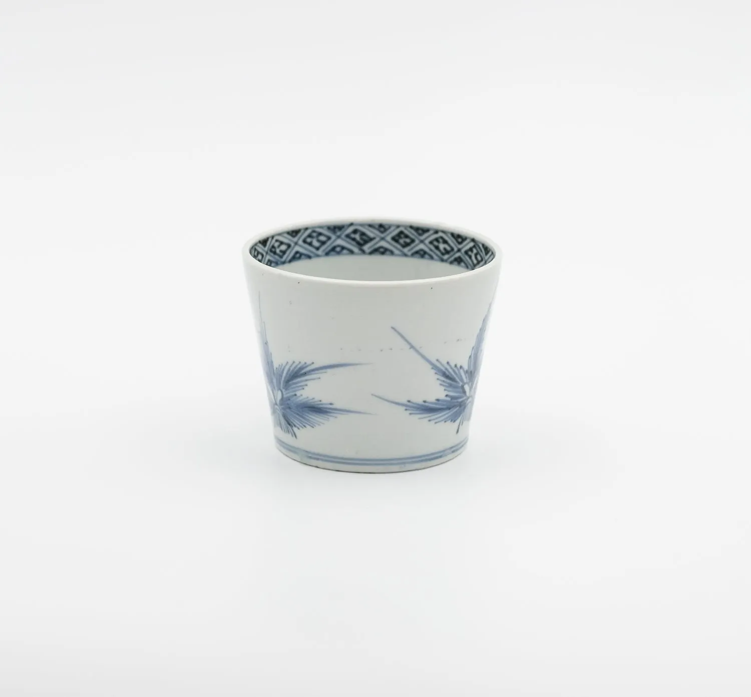 Tyst Te Imari risneg tekop vintage blå-hvid 8 cm