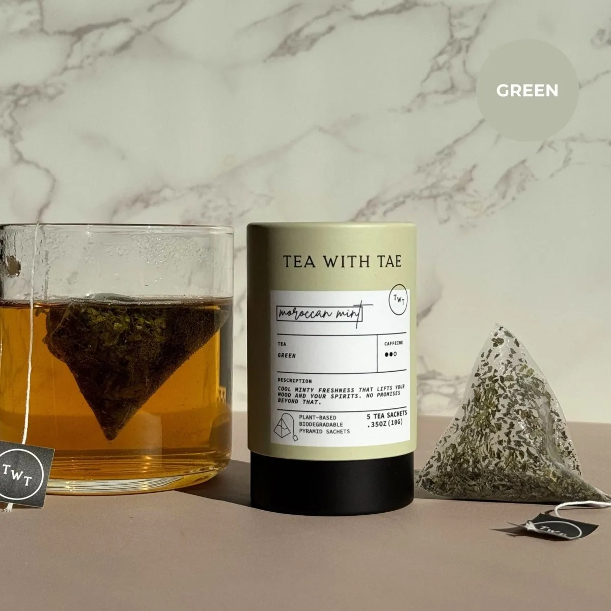 Tea with Tae Moroccan Mint Mini Tube te 5 breve mynte