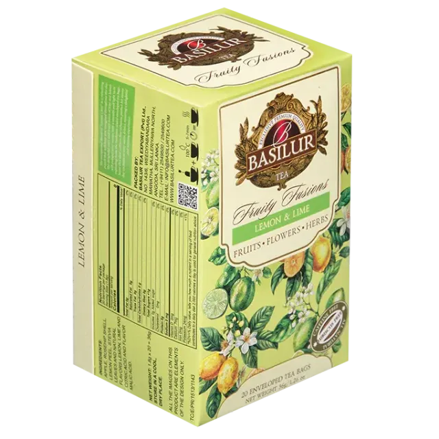 Basilur Fruit Infusions Lemon Lime frugtte 20 breve citrus