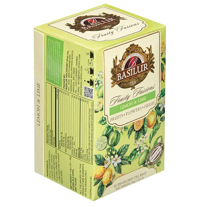 Basilur Fruit Infusions Lemon Lime frugtte 20 breve citrus
