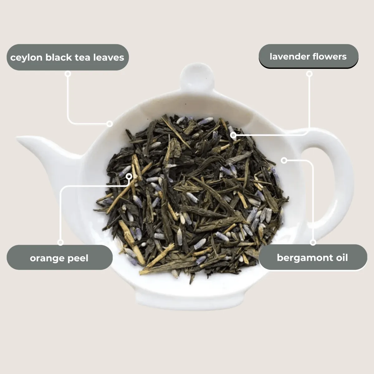 Tea with Tae Lavender Earl Grey mini te rør 5 breve sort