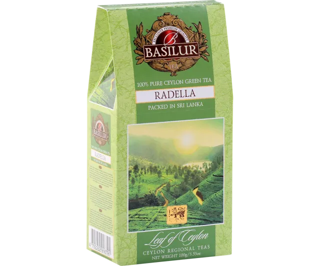 Basilur Leaf of Ceylon Radella grøn te 100g refill ren