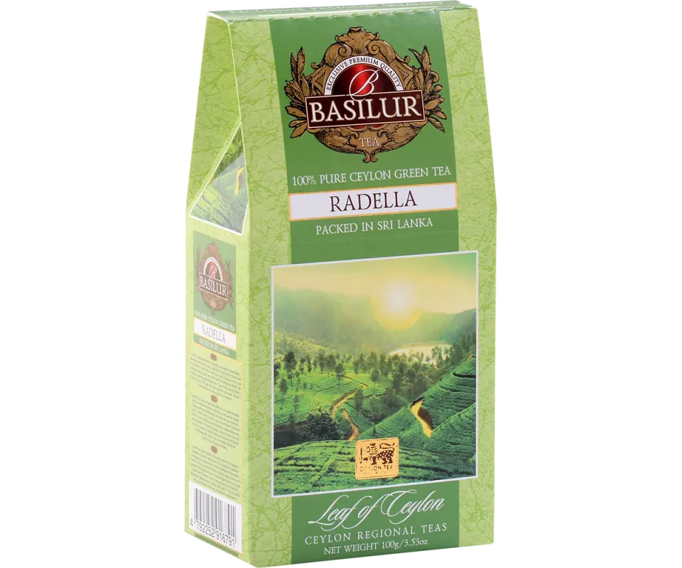 Basilur Leaf of Ceylon Radella grøn te 100g refill ren