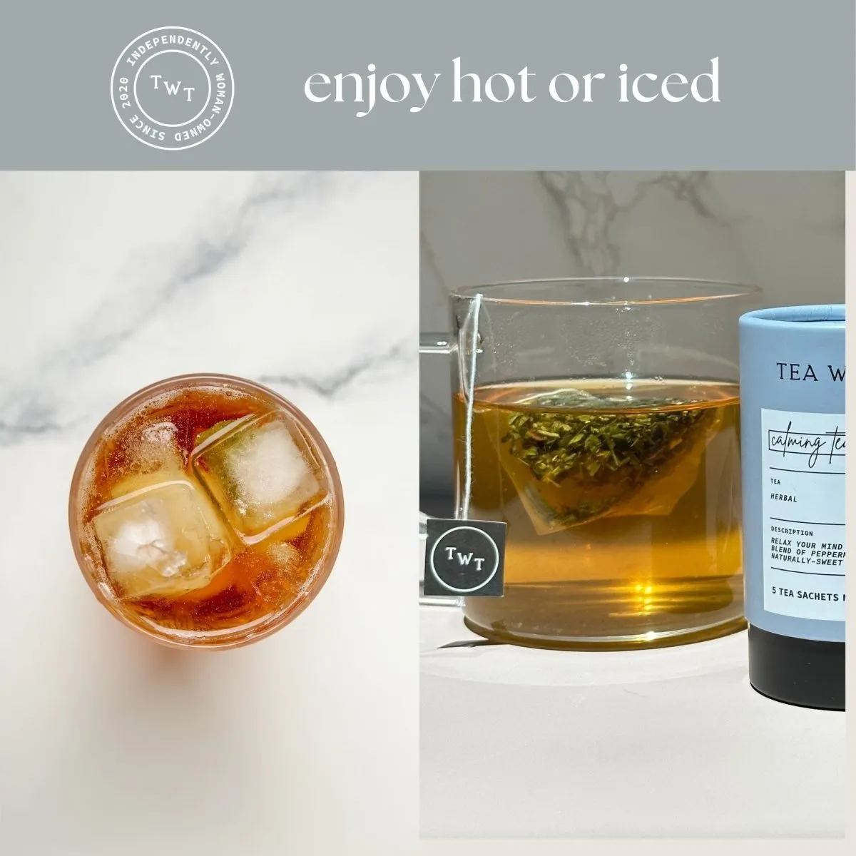 Tea with Tae Calming urtete mini tube 5 breve koffeinfri