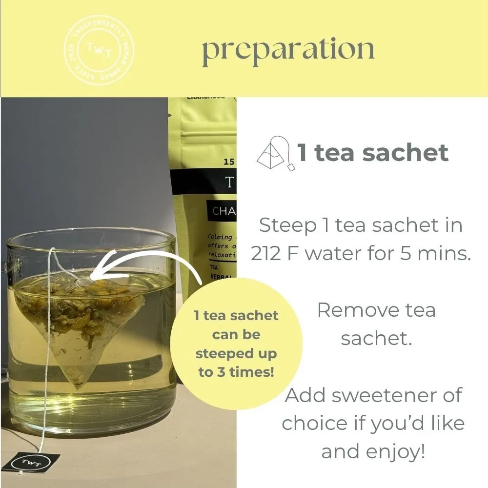 Tea with Tae Chamomile brev-te urtete 30 breve koffeinfri