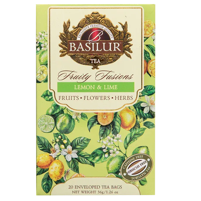 Basilur Fruit Infusions Lemon Lime frugtte 20 breve citrus