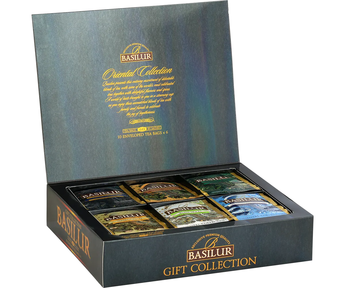 Basilur Oriental Collection tebreve 60 stk sort grøn gave
