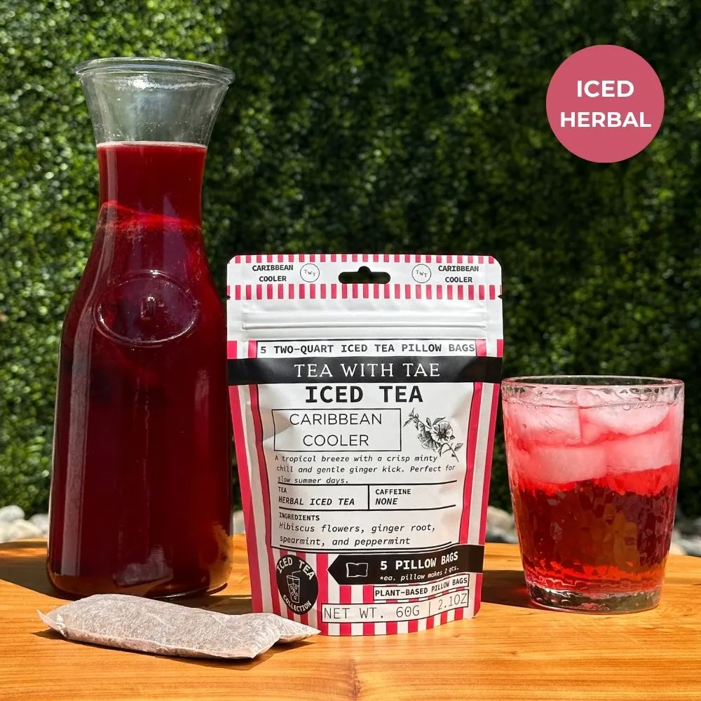 Tea with Tae Caribbean Cooler iste 10 breve hibiscus mynte