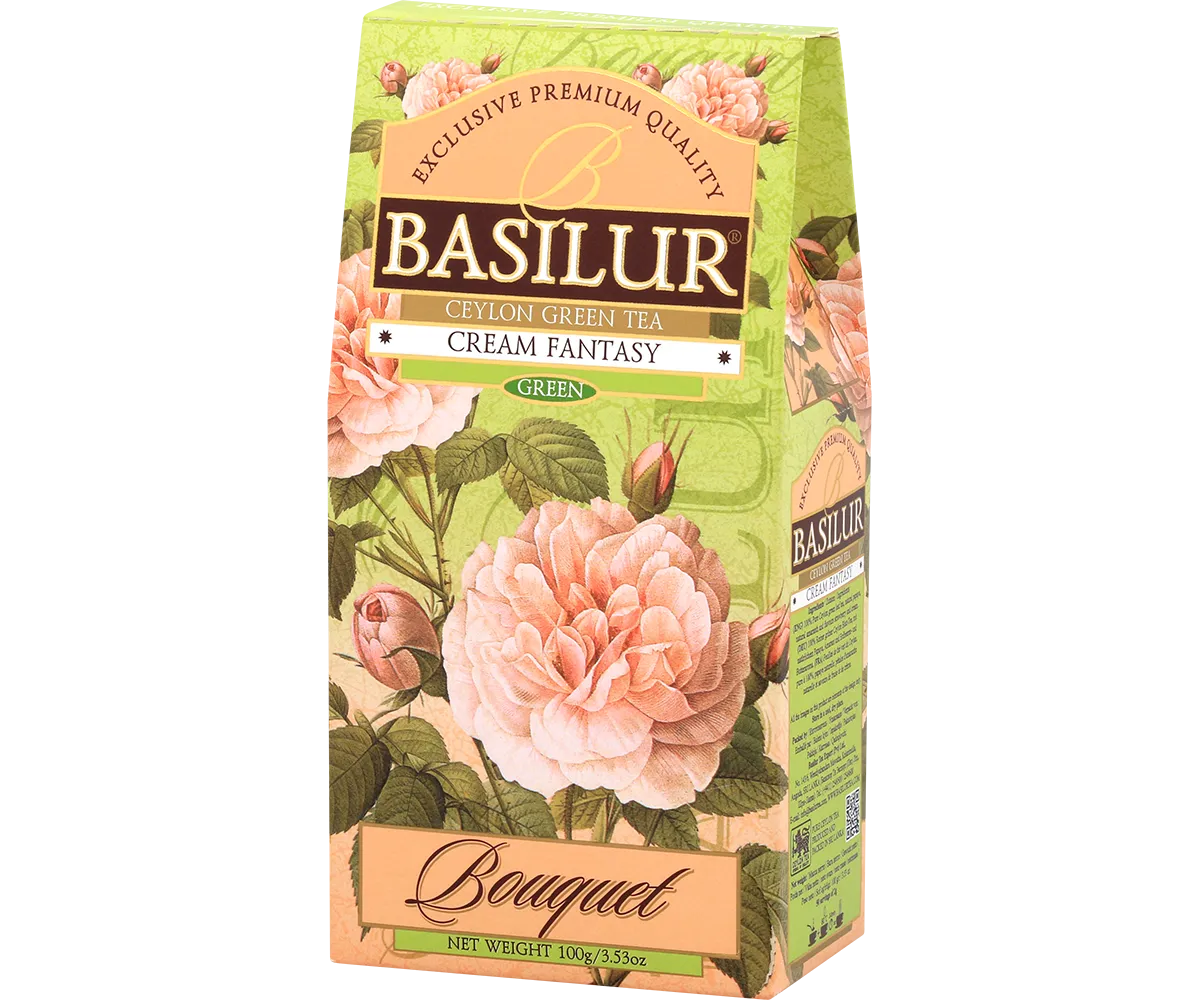 Basilur Cream Fantasy grøn te 100g bær fløde