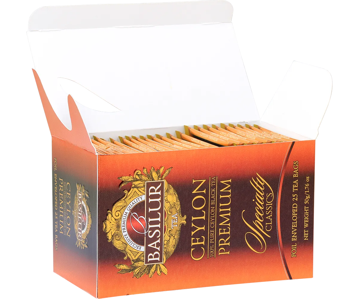 Basilur Specialty Ceylon Premium sort te 25 breve frisk