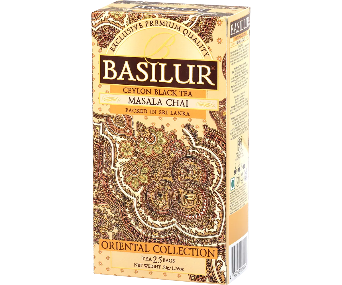 Basilur Masala Chai sort te tebreve 25 stk krydret