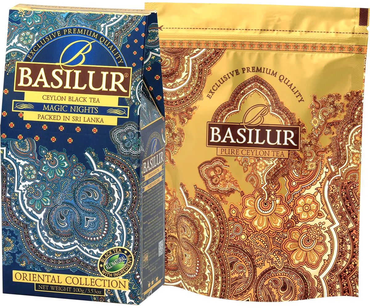 Basilur Magic Nights sort te 100g refill