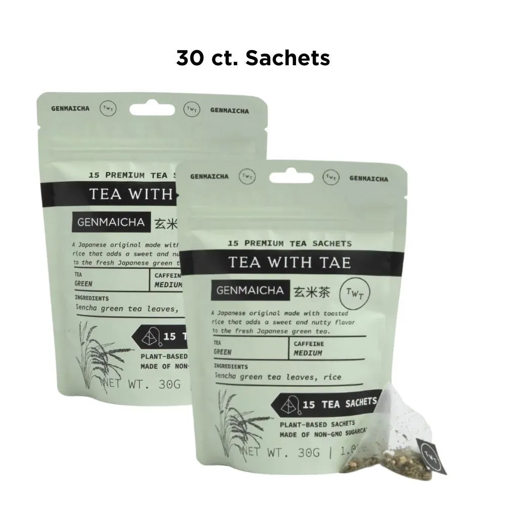 Tea with Tae Genmaicha grøn te 30 breve ristet ris