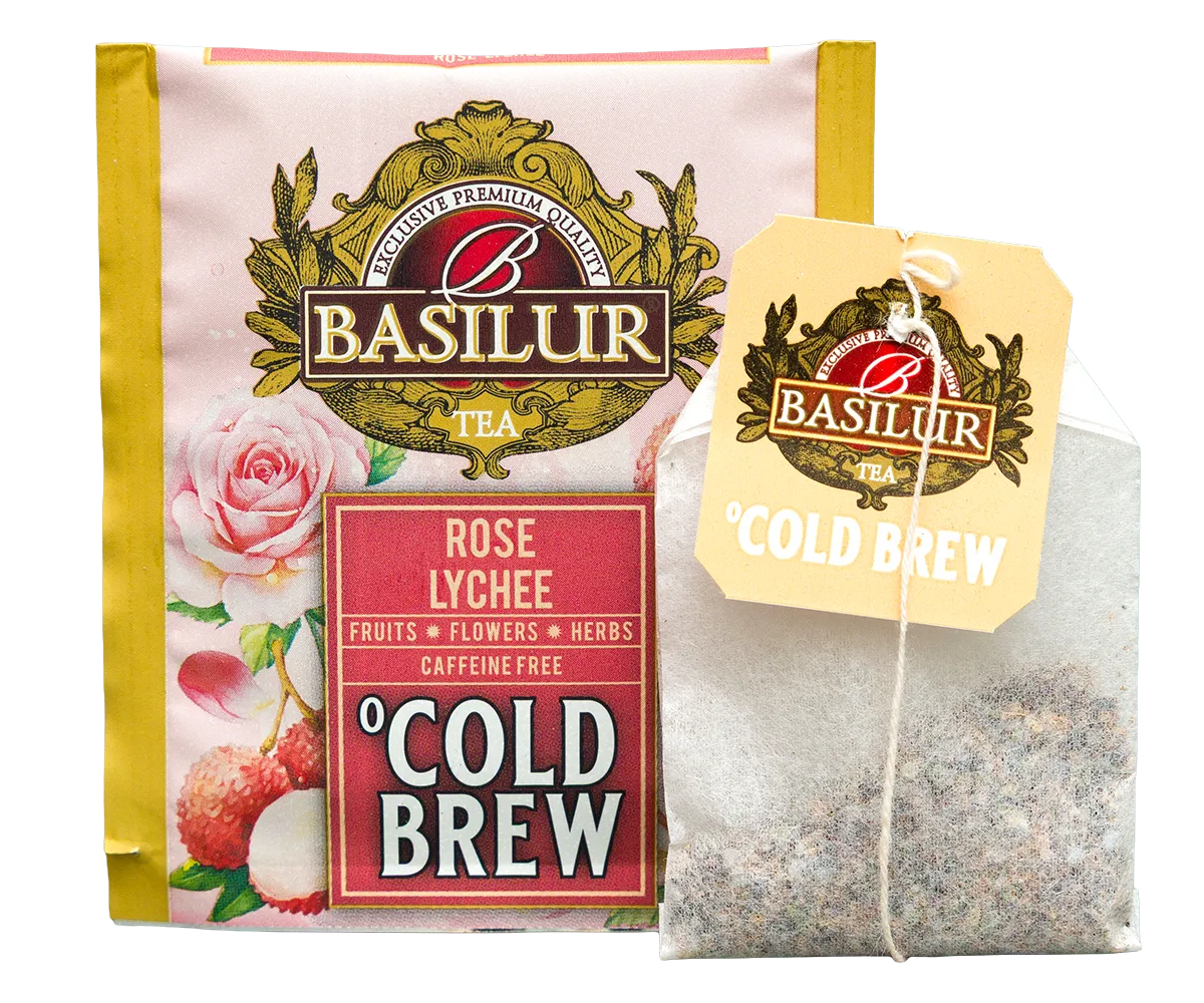 Basilur Cold Brew Rose Lychee te 20 breve koldbryg