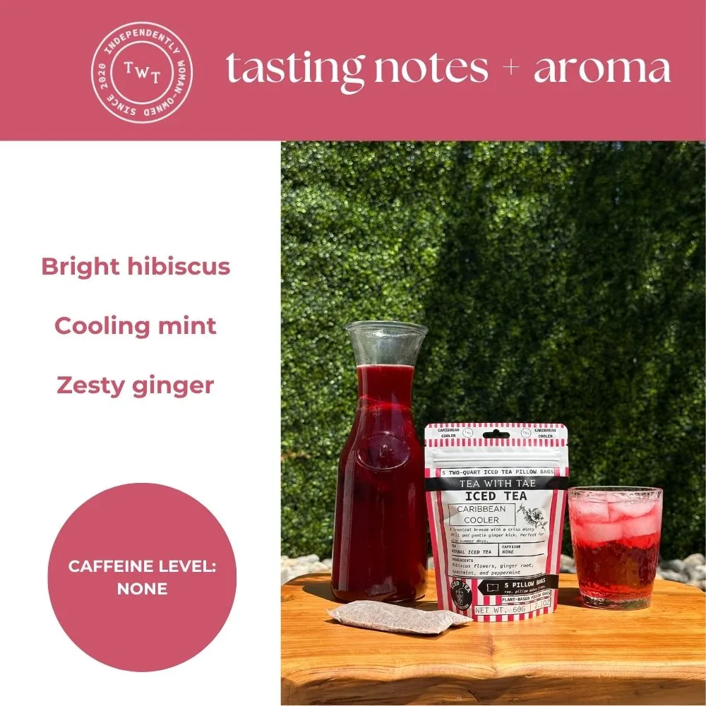 Tea with Tae Caribbean Cooler iste 10 breve hibiscus mynte