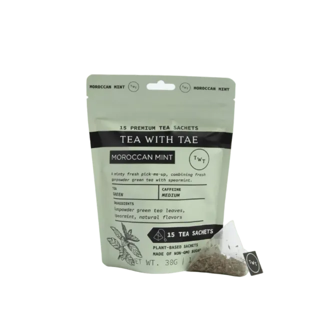 Tea with Tae Moroccan Mint grøn te 30 breve mynte