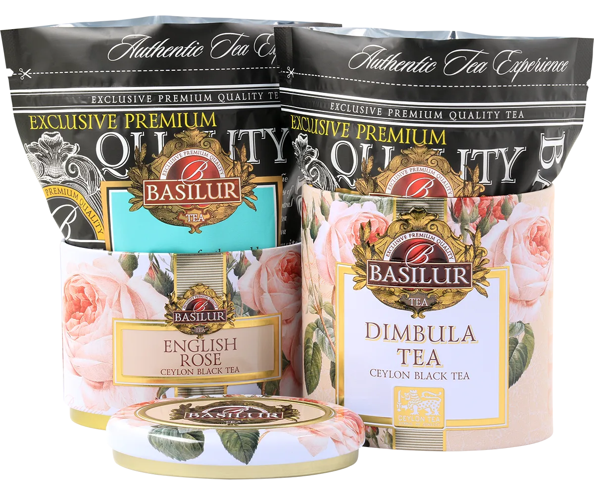 Basilur Two Layer Caddy English Rose Dimbula te rose