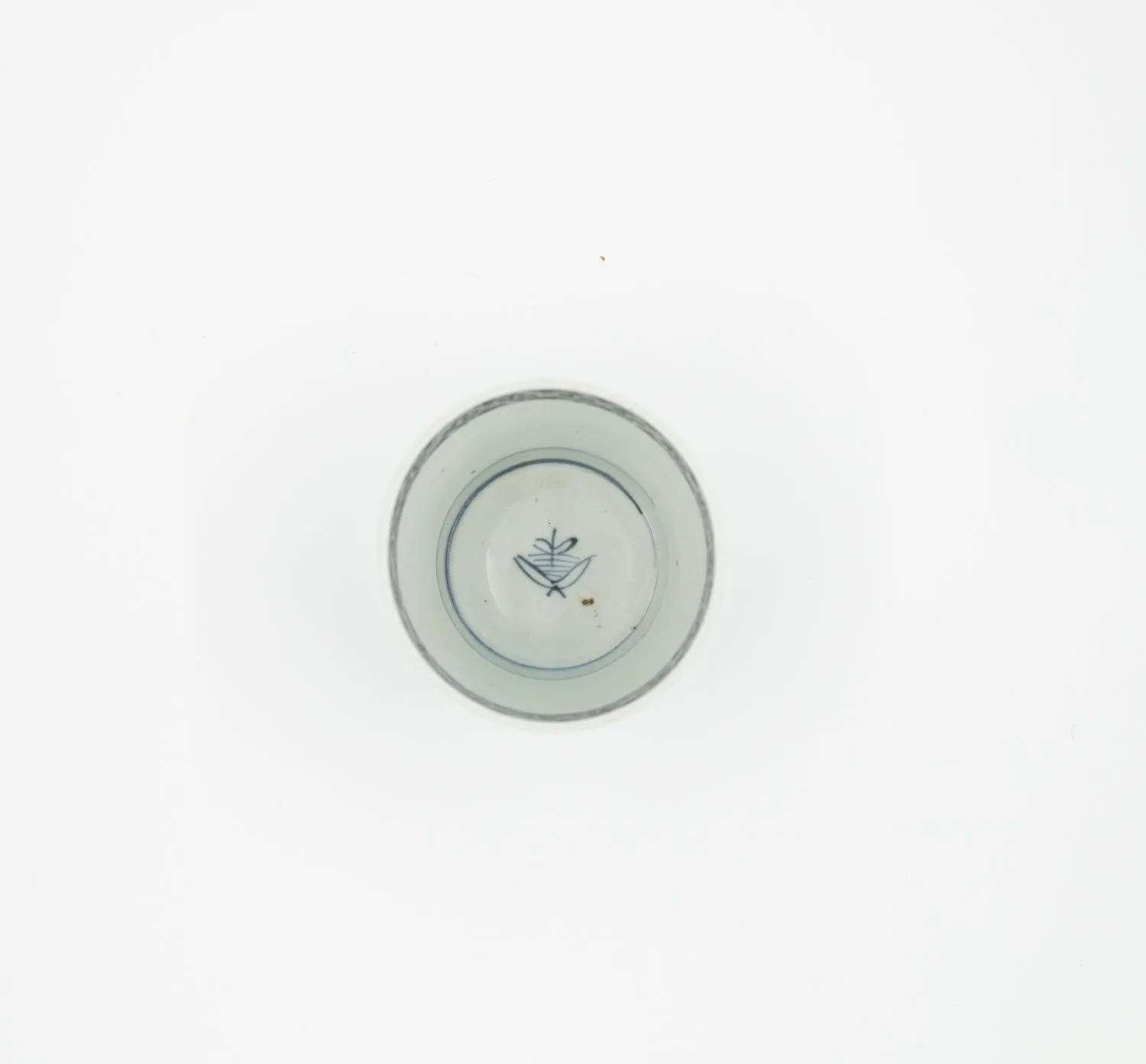 Tyst Te Imari risneg tekop vintage blå-hvid 8 cm