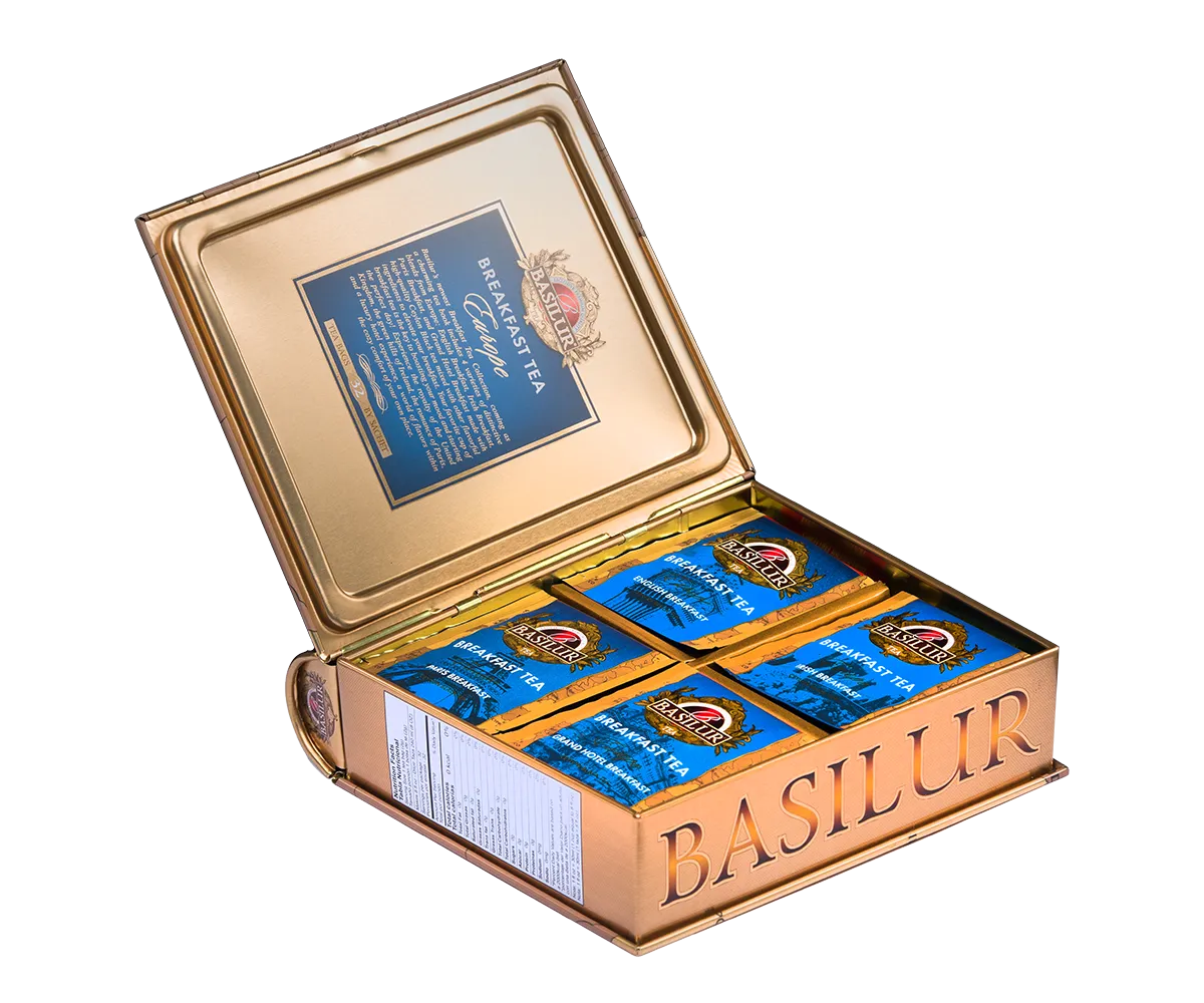 Basilur Breakfast Tea Book Europe morgenmadste 32 breve 4 smage