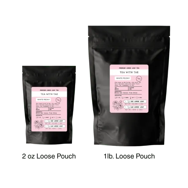 Tea with Tae White Peony løs te 2 oz mild