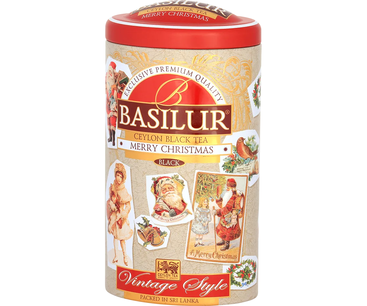 Basilur Merry Christmas sort te 100g æble vanilje