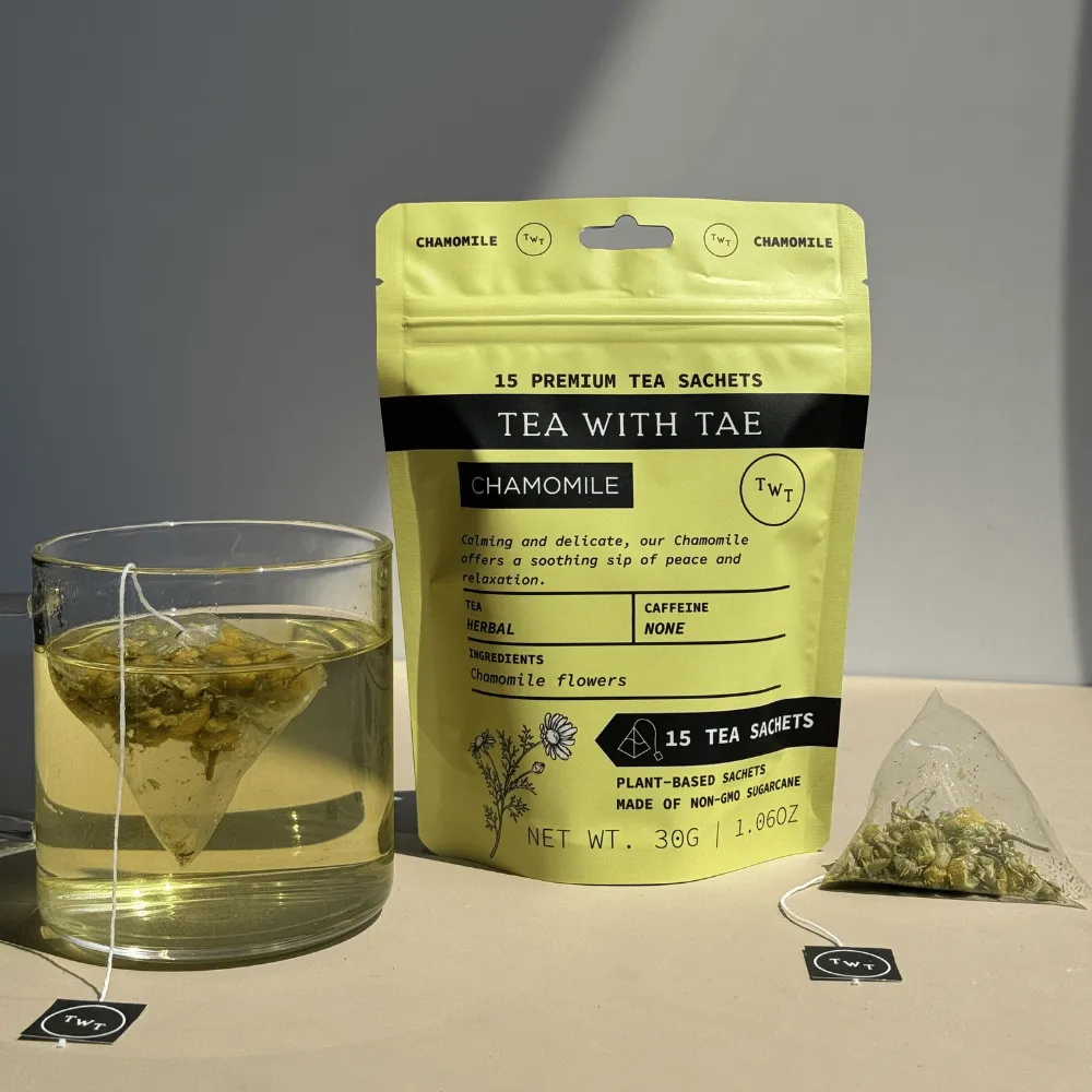Tea with Tae Chamomile kamillete 15 breve blomst