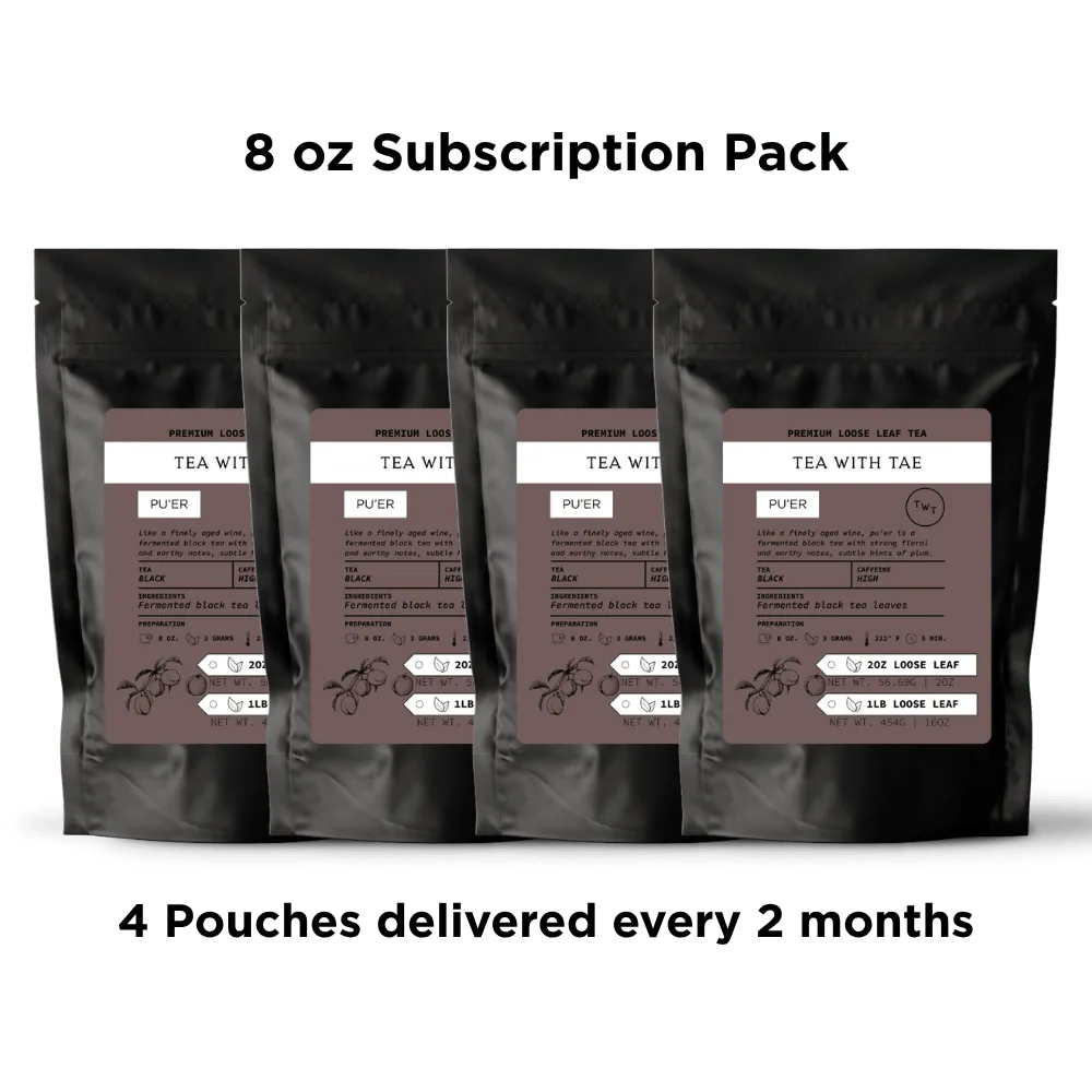 Tea with Tae Puer løs te 2oz kraftig jordet