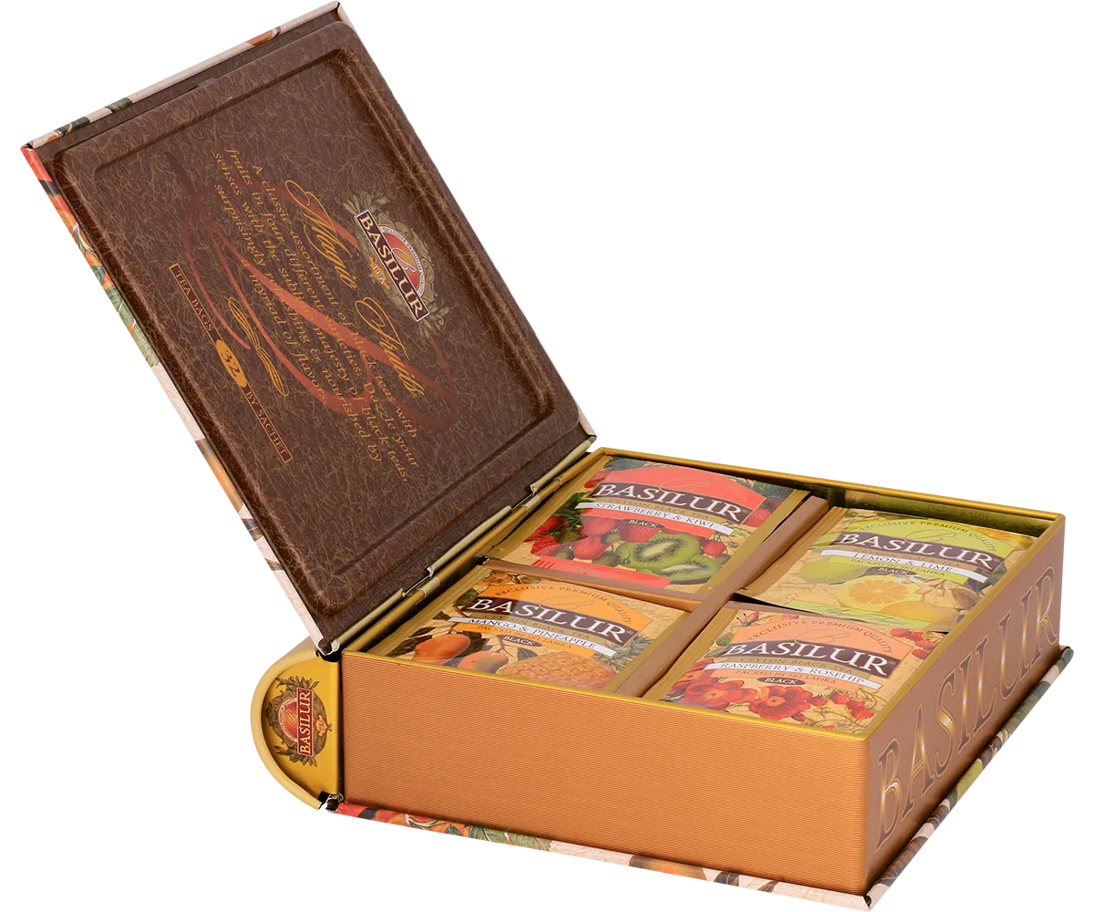 Basilur Magic Fruits frugtte tebog 32 breve 4 smage frisk