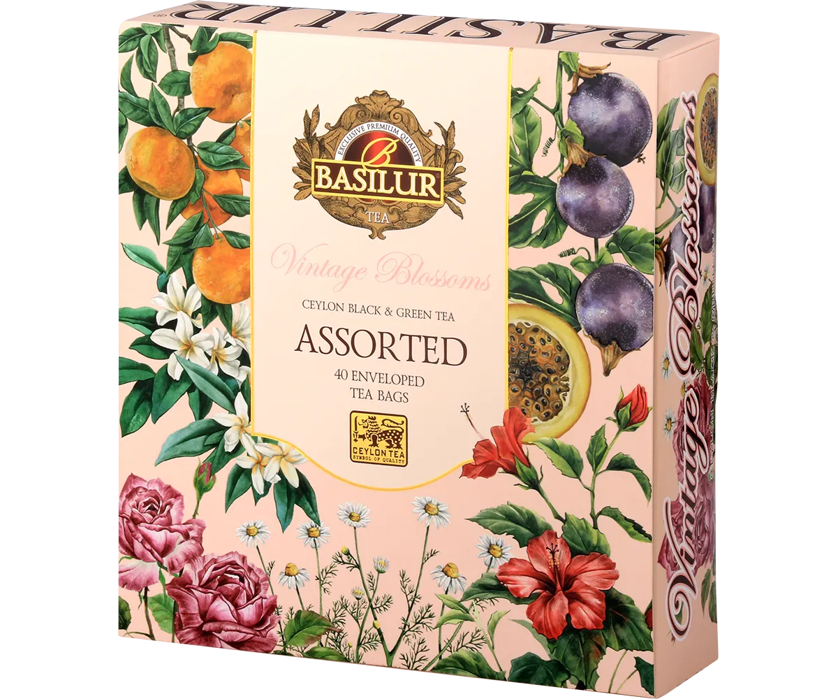 Basilur Vintage Blossoms tebreve 40 stk blandet