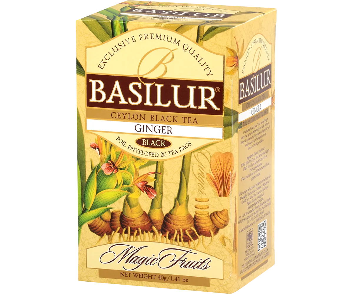 Basilur Magic Fruits ingefær sort te 20 breve