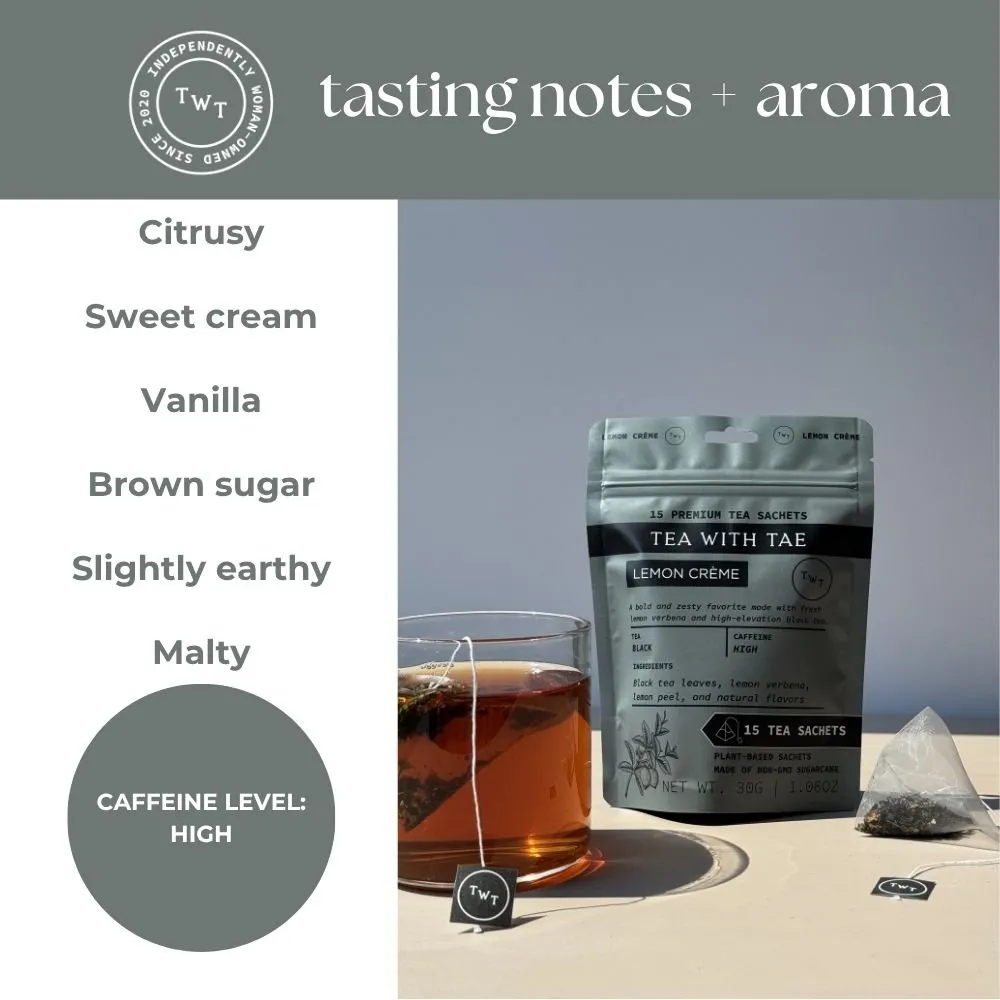 Tea with Tae Lemon Crème sort te 30 breve citron