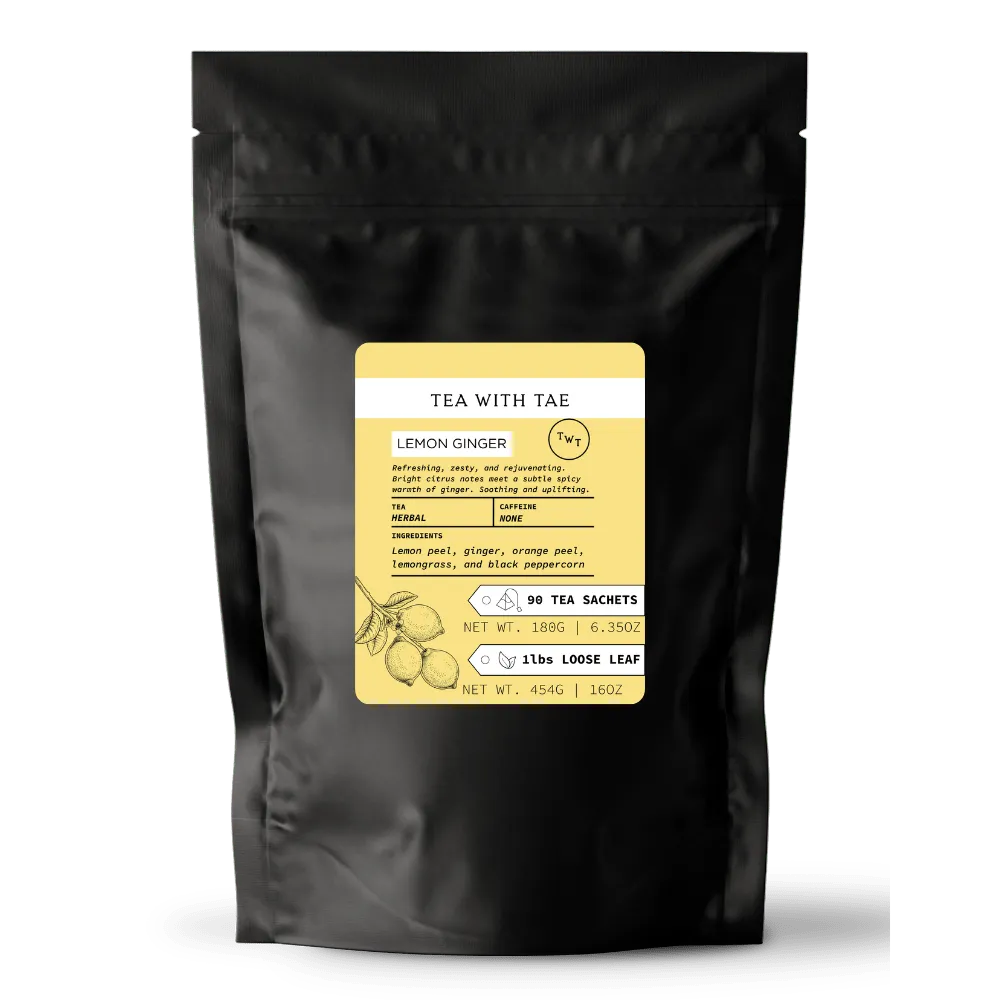 Tea with Tae Lemon Ginger Hot Tea urtete 30 breve koffeinfri