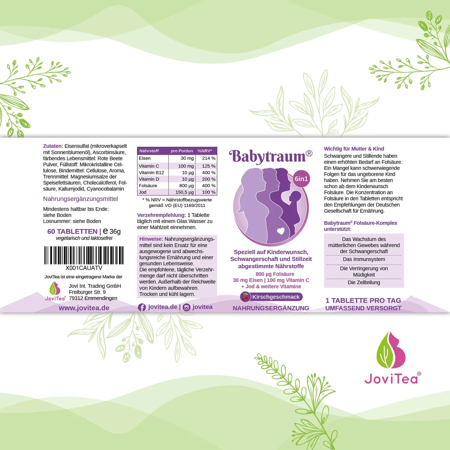JoviTea Babytraum folinsyre kompleks
