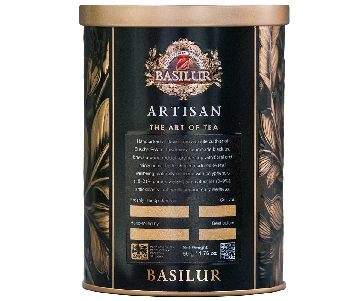 Basilur Golden Harvest sort te håndrullet floral