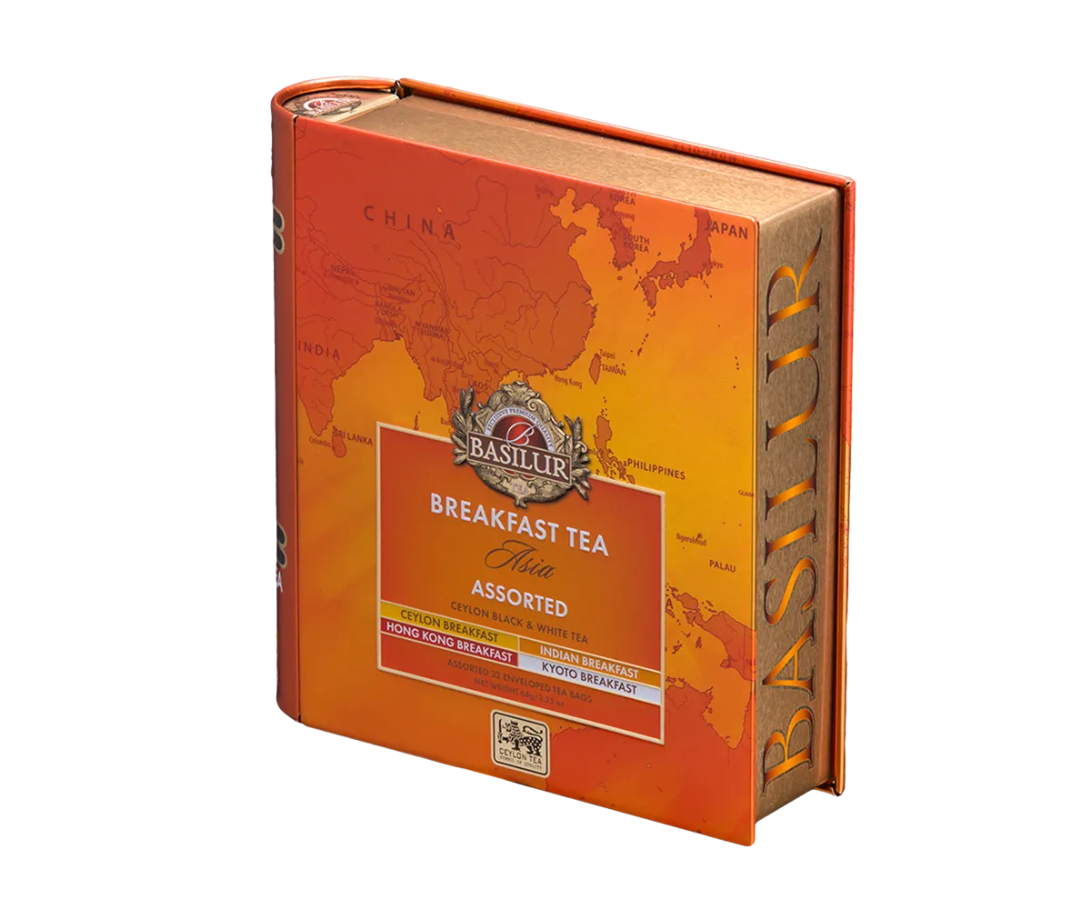 Basilur Breakfast Tea Book sort te 32 breve 4 smage kraftig
