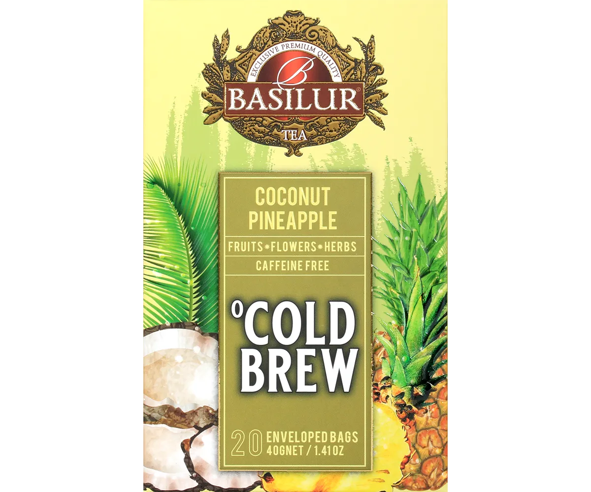 Basilur Cold Brew Coconut Pineapple te 20 breve kokos-ananas