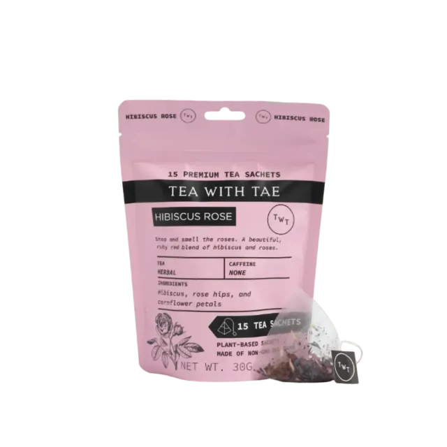 Tea with Tae Hibiscus Rose Pouch urtete 30 breve blomst