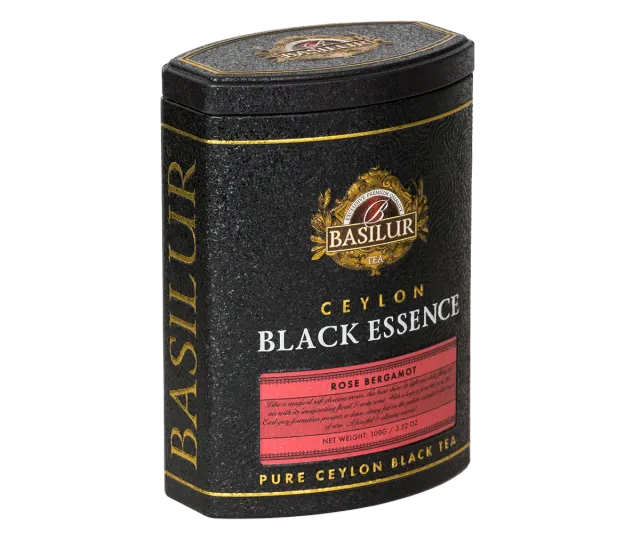 Basilur Black Essence Rose Bergamot sort te 100g rose